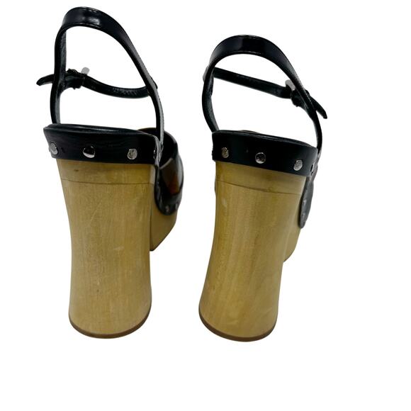 PRADA Patchwork Platform ChunkyWooden Pumps Heels S/S 2015 Runway Size EU 39 - Picture 4 of 8